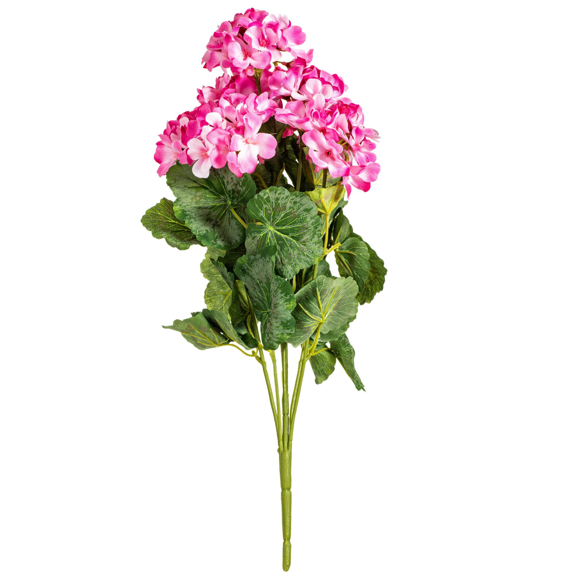Artificial Light Pink Geranium Bush